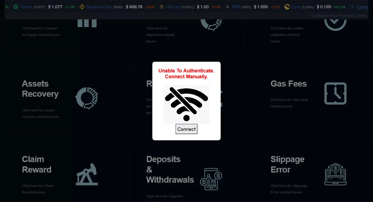 RPC Recovery Wallet Connect
